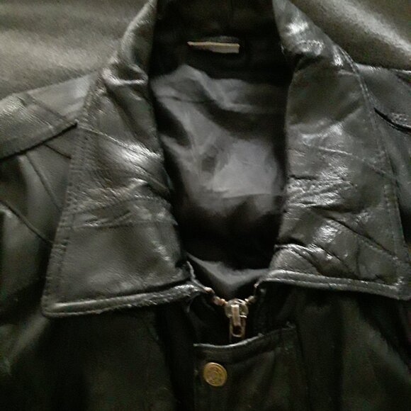 Vintage Flight Path Black Leather Jacket - XL - UNISEX - Picture 9 of 10